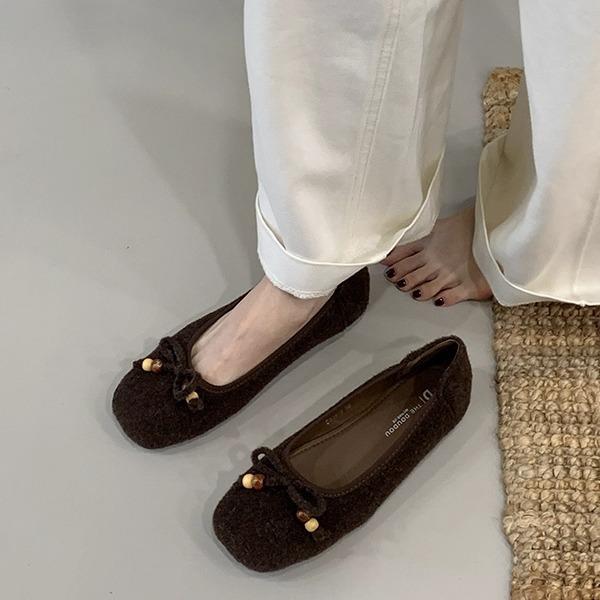 THEDOUDOU soft sole evening gentle Doudou single shoes women's 2025 ballet shoes grandma with skirt ladyshoes tide