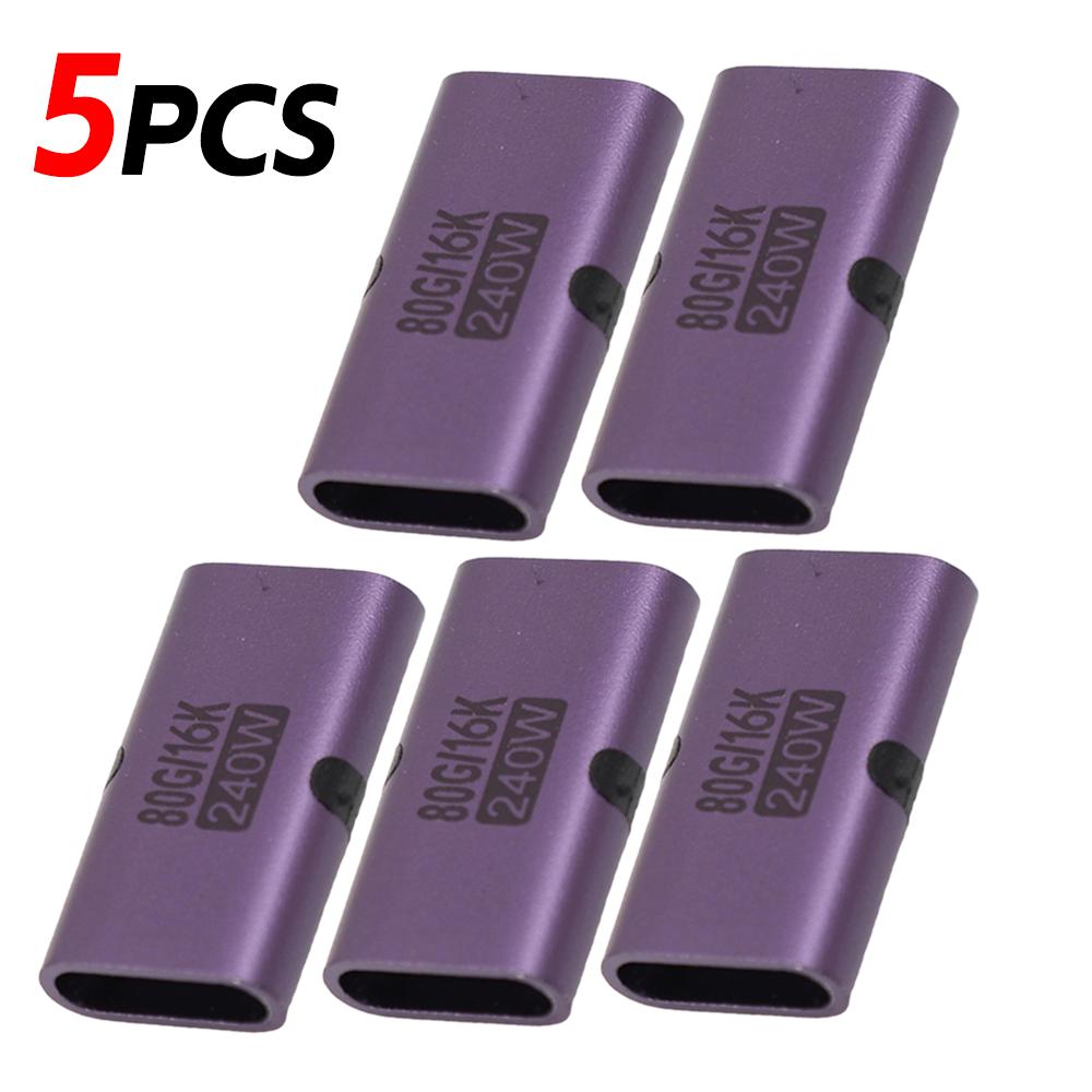 1-10pcs 240W PD 80Gbps High-Speed USB C Female To Female Adapter 16K 60Hz Video for MacBook Pro Air IPad Type-C HUB Converter