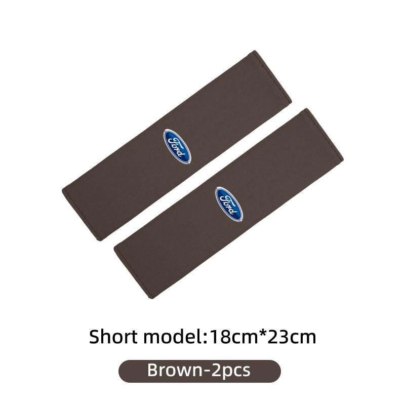 KLKR3 Suede Car Seat Belt Shoulder Guard Anti-Wear Soft Wear Resistant For Ford Focus Mk2 Mk3 Mk4 Fiesta Ranger Mondeo S-MAX Kuga