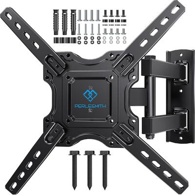 PERLESMITH Wall Mounted TV Bracket Display Arm Compatible with Inches Arm Type Load Capacity 35kg TV Arm Wall Mount Bracket Vertical Adjustment