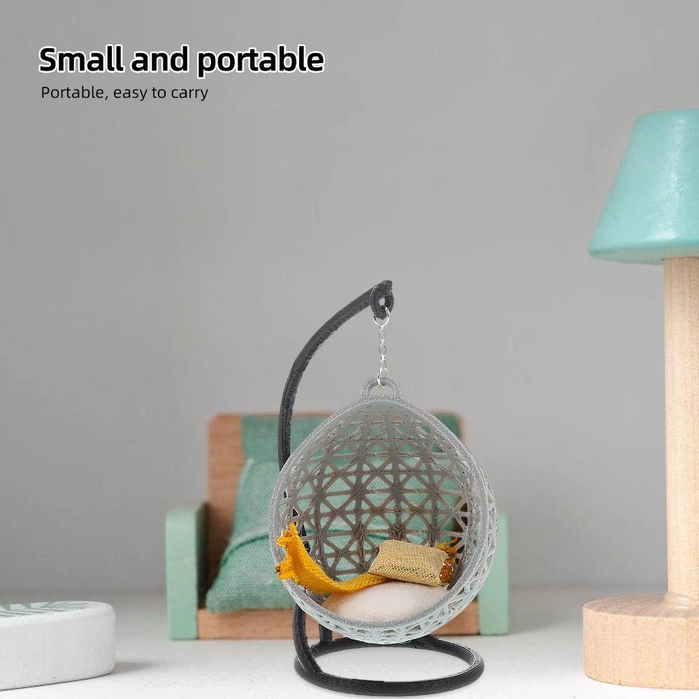 Hammock Miniature Swing Ornament Garden Furniture Doll Tiny Swing Model  DIY