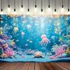 2D verspielte Unterwasserwelt Kulisse, Kinderparty Hintergrundtuch