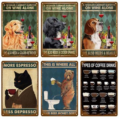 Vintage Tin Sign Home Decor Items Wall Decor Art Wall Mural Room Decoration Items Decor Men Retro Metal Sign Plate Bar Posters