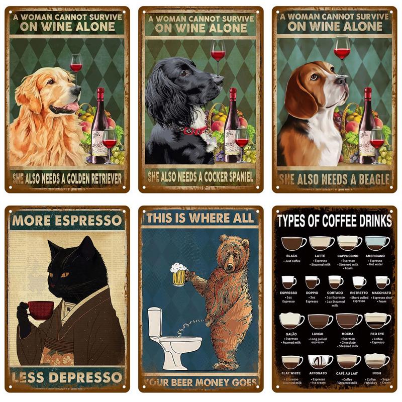 Vintage Tin Sign Home Decor Elementy Dekoracji Ściennej Sztuka Ścienna Mural Elementy Dekoracji Pokoju Dekoracje Mężczyźni Retro Metalowa Tabliczka Znakowa Bar Plakaty