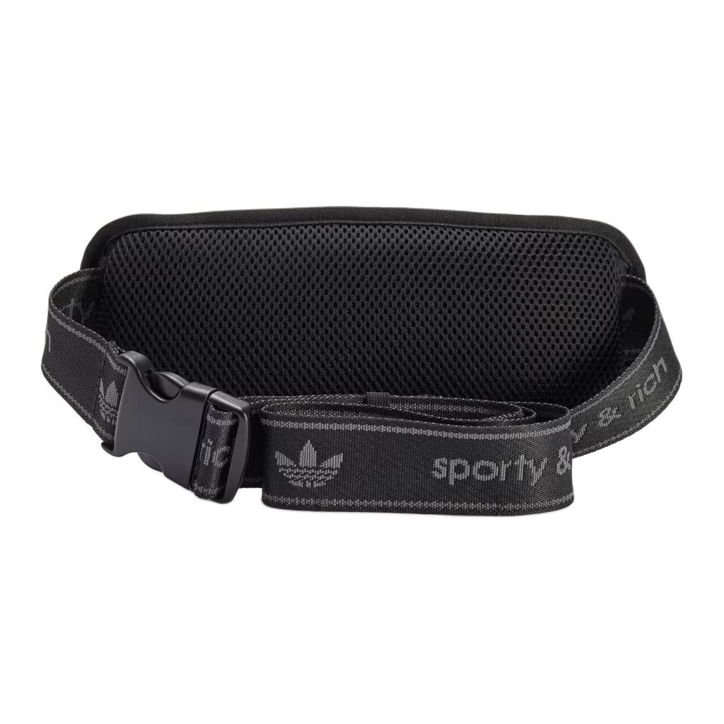 Adidas Originals X Sporty & Rich Collaboration 0.9L Fashionable Versatile Sports Waist Bag Women Waist Bag Black KA0717