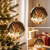 2D Flachmuster Weihnachtsbaumkugel-Schmuck Transparente Feiertagsbaum-Dekoration Geschenketausch
