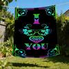 1pc Love Heart Decor Outdoor Flannel Blanket Soft All Season Polyester Throw , Perfect for Picnics & Travel , Picnic Accessory