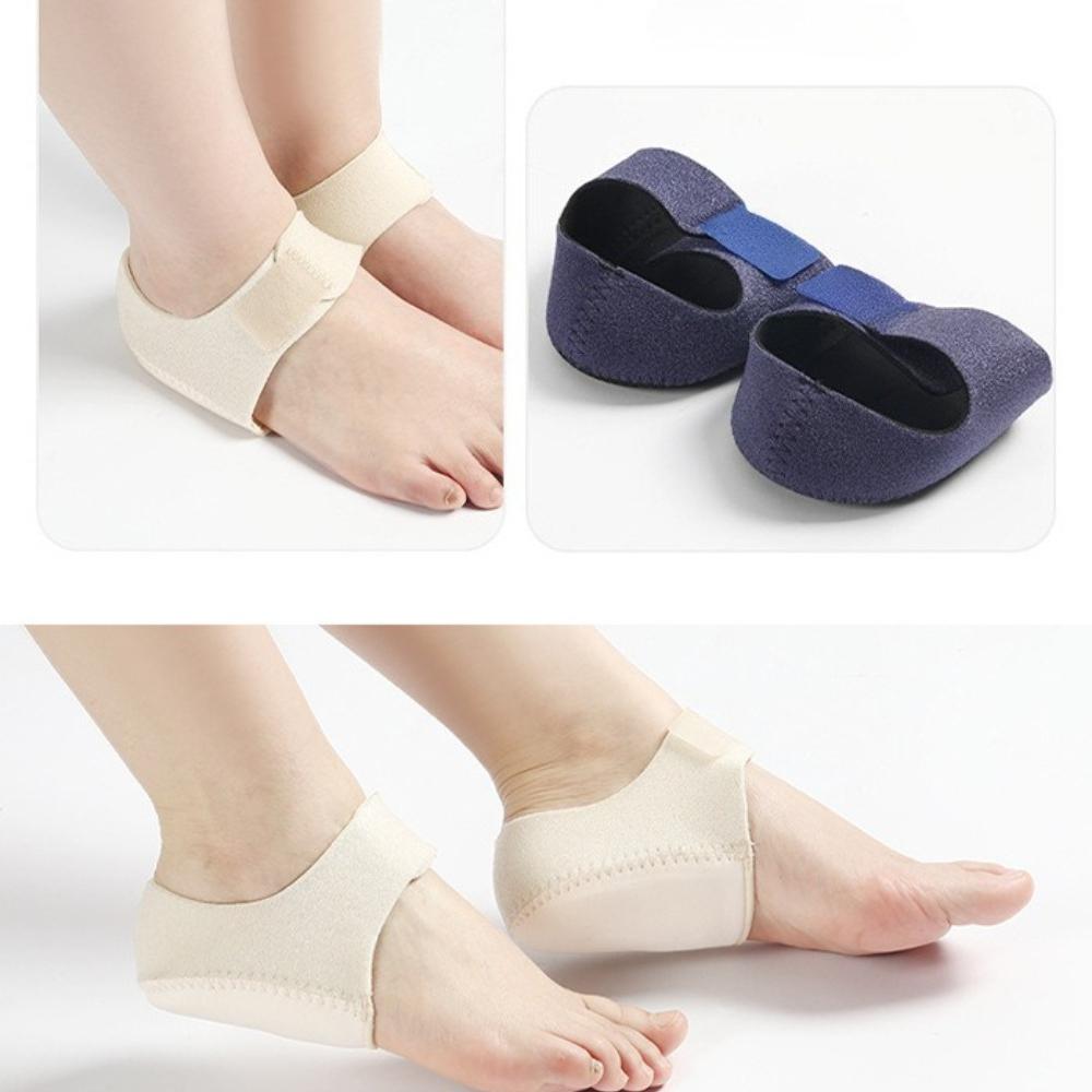 Silicone Heel Cover, Heel Cover, Rear Shock Pad, Heel Sock Cover, Gel Protective Cover, Men's and Women's Feet, Velcro Patch, Shock Pad