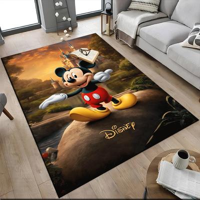 1 Stück Mickey Maus Teppich, Teppich für Wohnbereich, Schlafzimmer und Spielzimmer, Langlebig, Fleckenresistent und Leicht zu Reinigen, Wohnzimmer