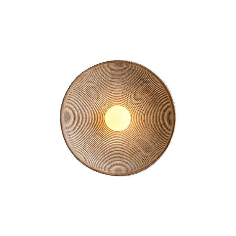 Japanese Vintage Resin Annual Rings Wall Light Nordic Modern Homestay Hotel Bedroom Study Wall Lamp Atmosphere LED Home Lamp