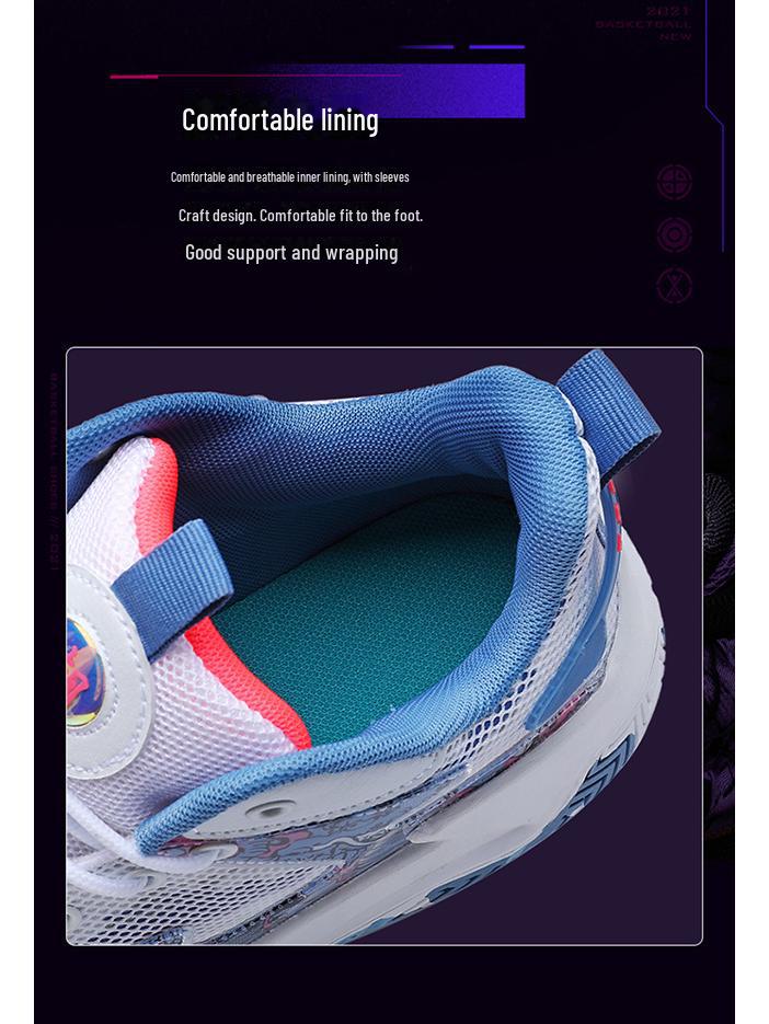 Wysokie buty do koszykówki Venom James Kobe Memorial dla mężczyzn, wydające głośny dźwięk tarcia na betonowej podłodze.