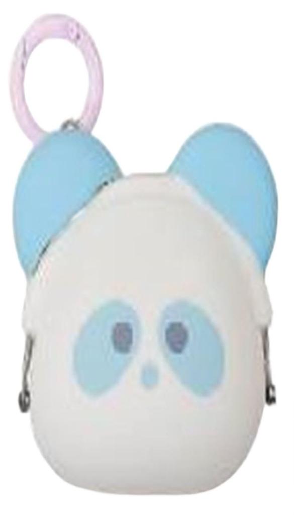 Small animal motif clasp pouch with carabiner