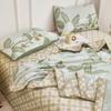 Jie Li Ya Pure Cotton Summer Quilt - Mu Yu Hua Kai Green