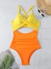 Women’s Sexy Monokini Bathing Suit One-Piece Cut-Out Bikini Swimsuit, Backless Tight-Fit Swimwear