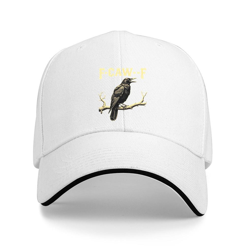 

Crow F-CAW-F Graphic Baseball Cap Polyester Casual Adjustable Unisex Outdoor Hat Adjustable белый