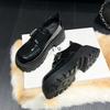 Shallow Mouth Light Low Wind Student Single Shoes Thick Sole Thick Heel Small Leather Shoes Women