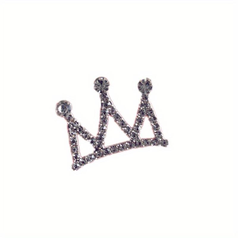 10 Pcs/Lot Alloy Rhinestone C Buckle Crown Water Drill Accessories Jewelry DIY Children's Crown Hair Headdress Decoration.