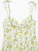 Summer 2025 Women's Slim Fit Poplin Print Spaghetti Strap Dress