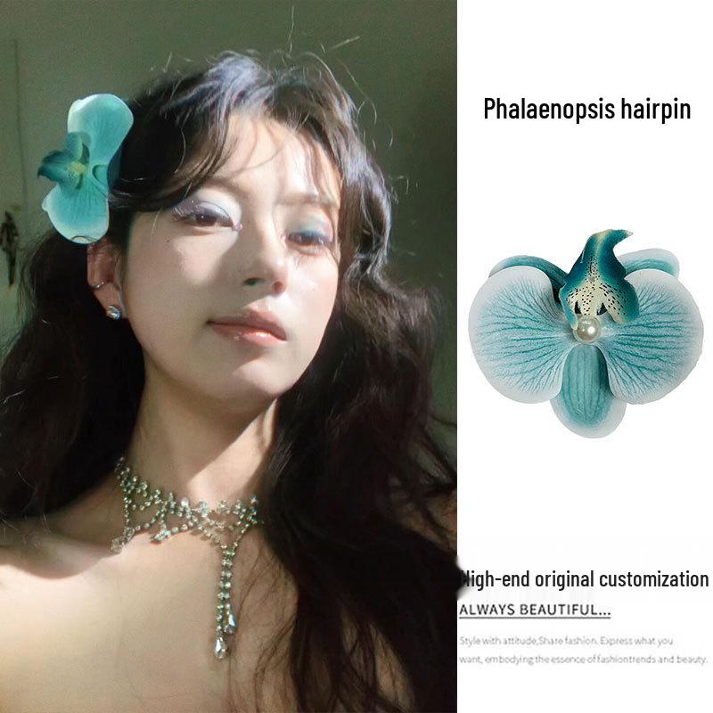 Yellow Frangipani Hibiscus Hair Clip - Tropical Beach Vacation Accessory