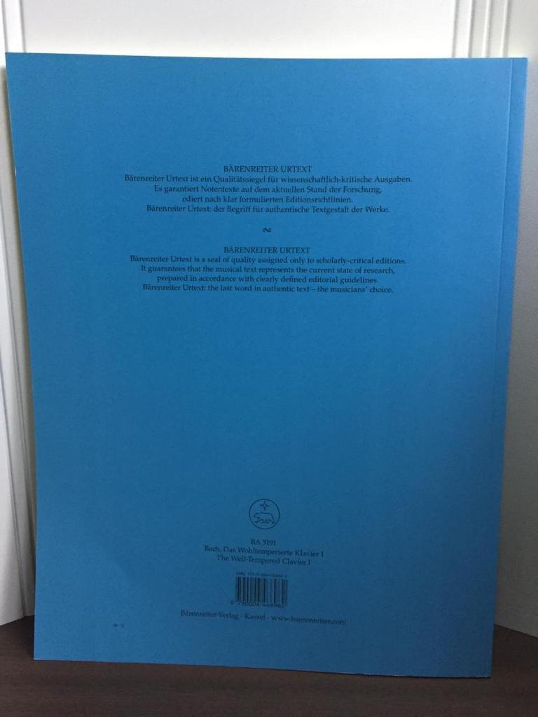 [USED] Bach: The Well-Tempered Clavier, Book 1, BWV 846-869, Y1