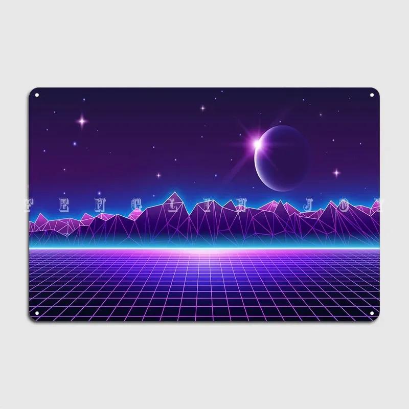 Neon Landscape Metal Sign Cinema Garage Garage Club Decoration Plaques Tin Sign Posters