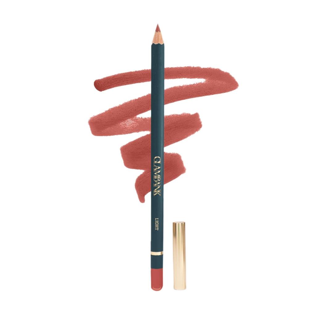 Glambank Precise Contour - Lip Pencil - Light | Nude Lip Liner | Matte Finish | Waterproof & Transfer-Resistant | Long-Lasting | Smudge-Free | Parab