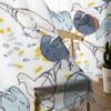 Pigeons Colorful Abstract Geometric Shapes Chiffon Sheer Curtains for Living Room Bedroom Window Curtain Voiles Tulle Cortinas