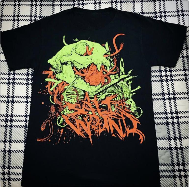 Collection Salt The Wound Band Heavy Cotton Black All Size T Shirt UR827 Unisex T-Shirt XXL