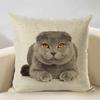 Nordic Animal Portrait Decorative Cushion Cover Dog Fashion Sofa Pillow Cover 45x45cm Linen Children's Gift Dog Companion