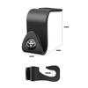 2Pcs ABS Car Logo Seat Back Hooks Accessories For Toyota 86 Mirai Supra Prado Alphard Crown Vellfire Venza Avalon Prius Camry CH