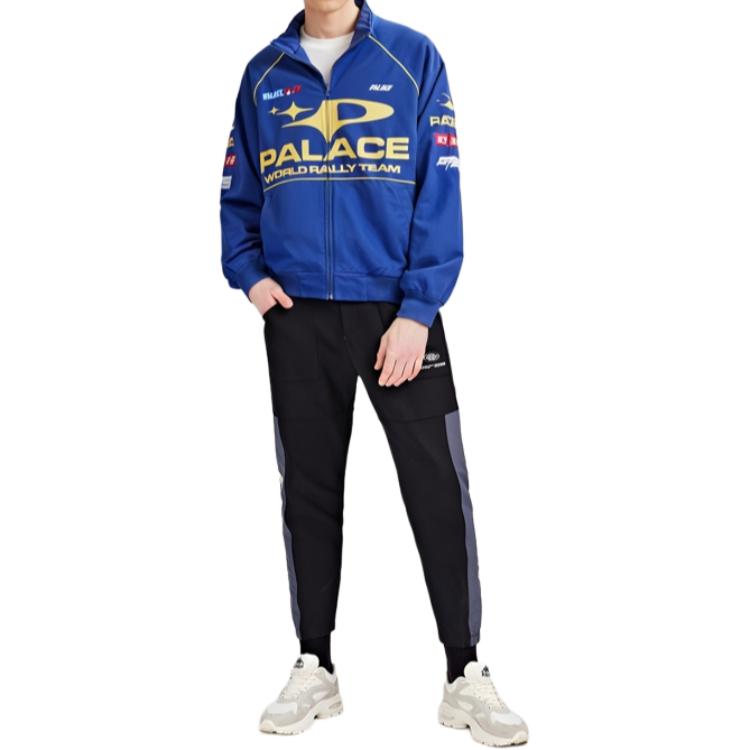 Palace FW24 Pally Rally Jacket With Letter Logo Print And Zipper Closure Unisex Jacket Blue P27JK013