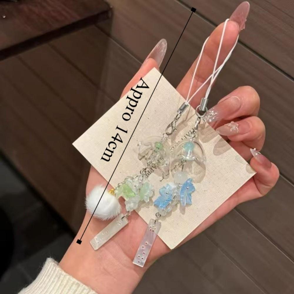 New Transparent Bag Pendant Chinese-style Vintage Mobile Phone Lanyard Handmade Beaded Pendant Bag Decoration