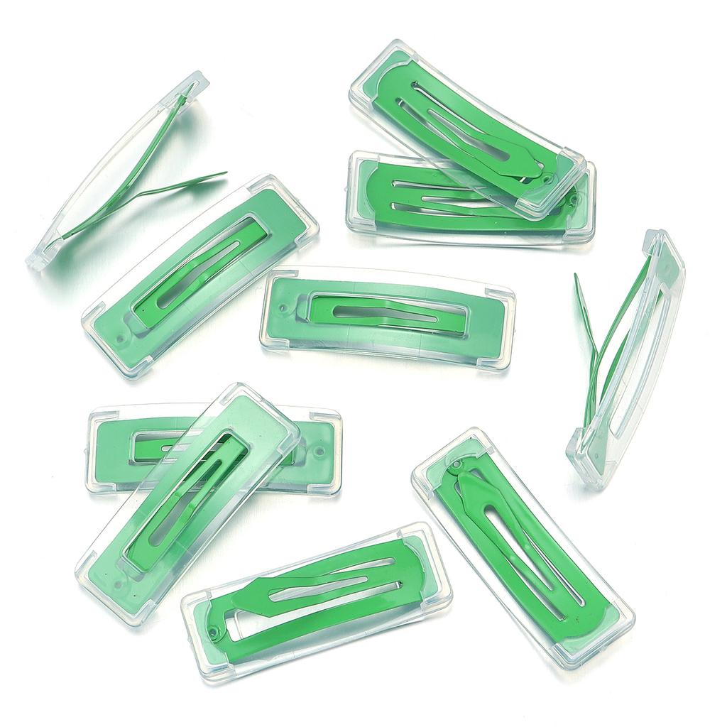 10Pcs Solid Color Hairpins BB Hair Clips Lovely Rectangle Girls Snap Clip Barrettes For Headwear Hair Style Wash Up Makeup Tools