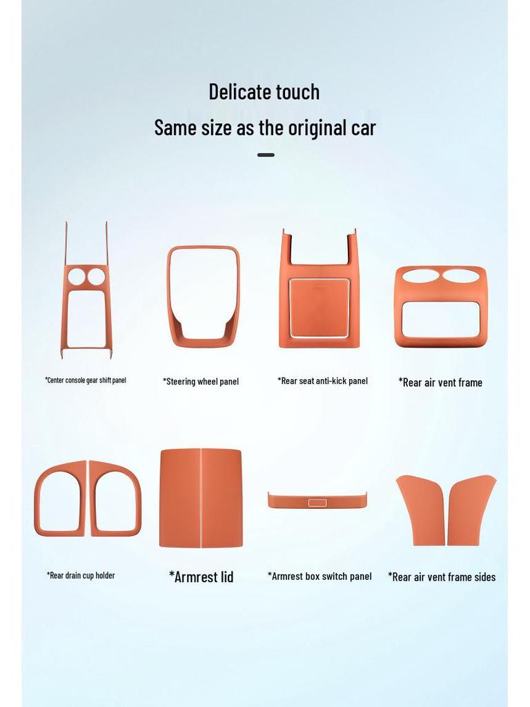 Ideal L8 Original Car Leather Interior Accessories: Central Control Panel, Armrest Box Cover – Same Color Modification.