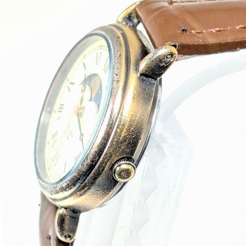Used SEIKO ALBA Moon Phase Ladies' battery replaced movable item Y-14