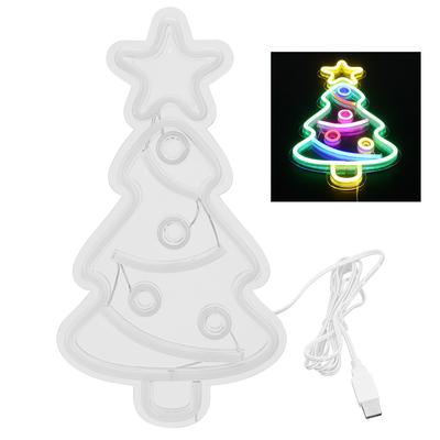 Noel Ağacı Neon Işık İşareti USB ile Çalışan LED Neon Işık Çocuk Odası Doğum Günü Partisi için Duvar Dekoru