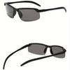 1pc/2pcs Driving Night Vision Glasses for Men Women, Drivers Semi Rimless Fashion Eyeglasses