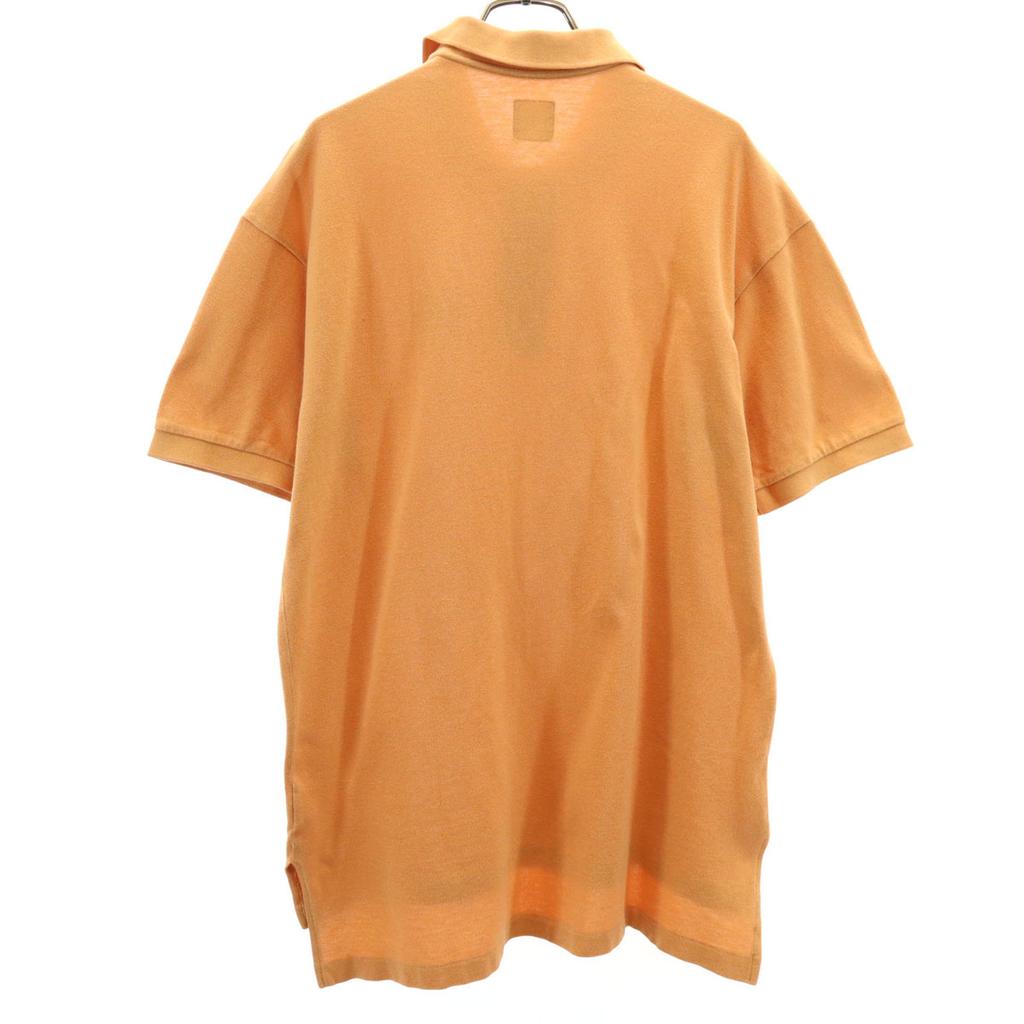Karl Helmut Short Sleeve Polo Shirt L Orange Series Fawn Men's Used