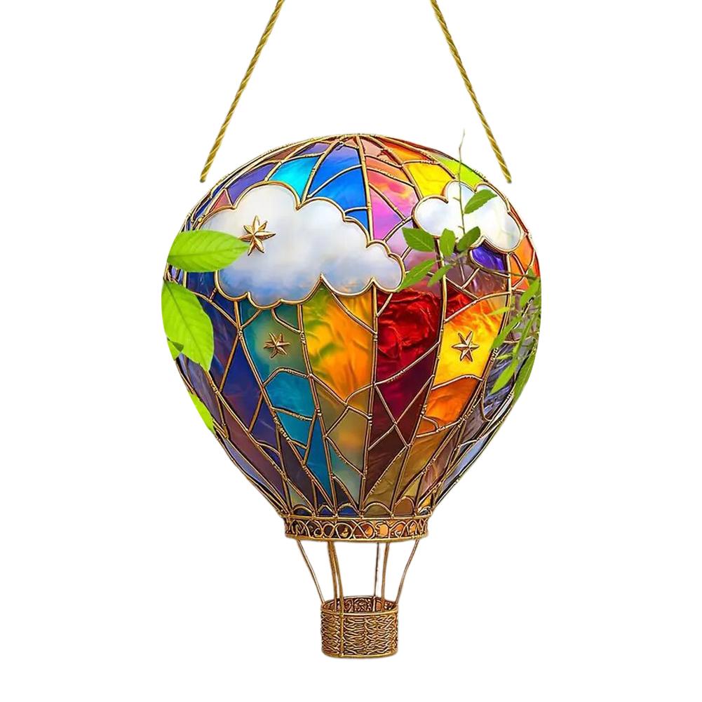 Air Balloon Pendant Sun Catcher Colored Acrylic Wall For Indoor Decor Hanging Window Art Orname K5V2