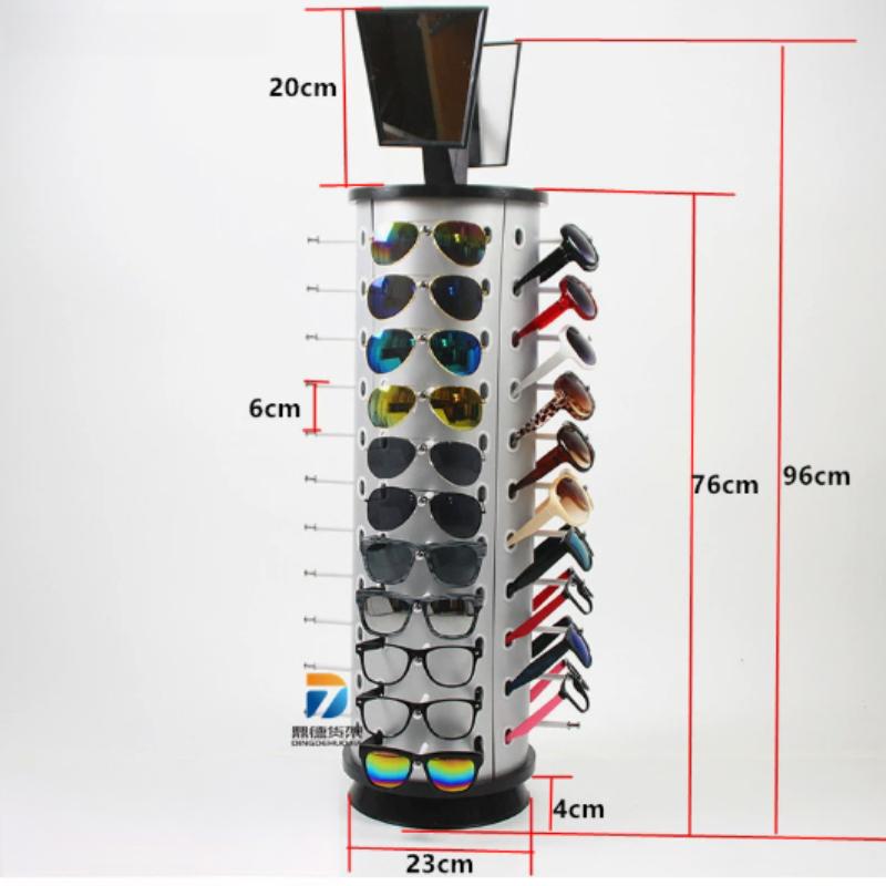 Rotating Sunglasses Holder Rack Glasses Display Stand Holds 44 Pairs Glasses Sunglasses Rack 360 Rotating Display Stand Organize