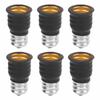 6 Pcs Durable Copper E12 To E14 Adapter Screw In Black/White Light Bulb Adapter Bulb Converter Living Rooms