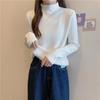 Fleece and Thickened Sweater Top for Women In Winter Semi-high-neck Pullover and Fitted Knitted Sweater Worn Inside