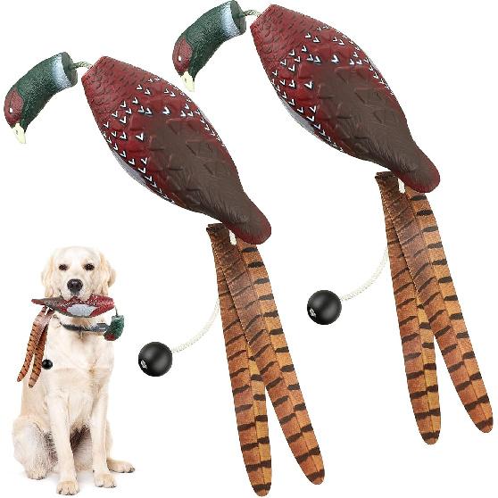 Saillong 2 Pack Pheasant Dog Toy, Bird Duck Dog Training Supplies, Hunting Dog Training Dummy Launcher Dog Training, Retriever Training Floating Dead