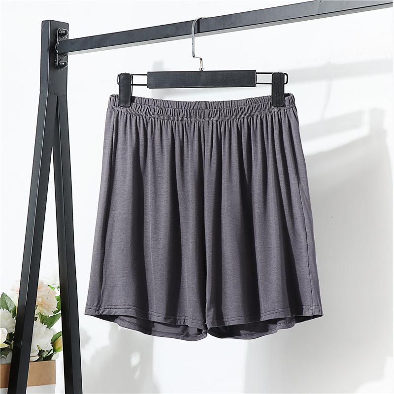 Women's summer modal shorts for outdoor wear, plus size, high-waisted, wide-leg, loose-fitting sleep pants, thin safety pants, casual pants