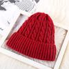 Twist wool hat women's autumn and winter thickened velvet warm ear protection cold hat hot-selling sleeve knitted hat