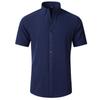 Korean Style Men's Slim Fit Solid Color Business Shirt