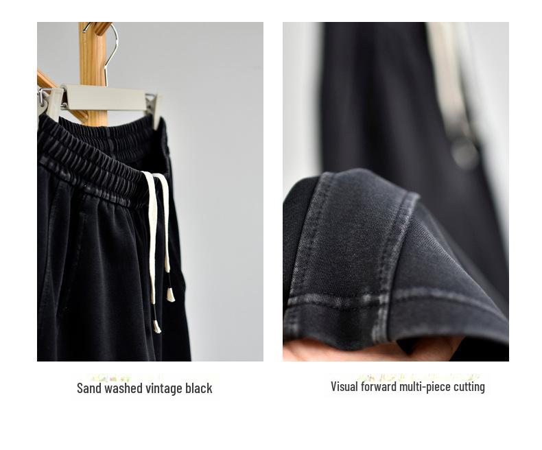 Extra Thick Black Wide-Leg Denim Women's Pants, Winter Retro Style with Plus Velvet Lining, 800g