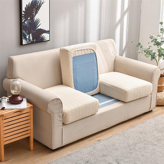 Jacquard Elastic Sofa Seat Cushion Covers Furniture Protector For Pets Kids Stretch Removable Sofa Cushion Slipcover Anti -Dirty
