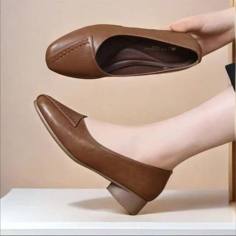 Single Shoe with Soft Sole, Retro and Versatile Women's Shoes, Low-cut Style