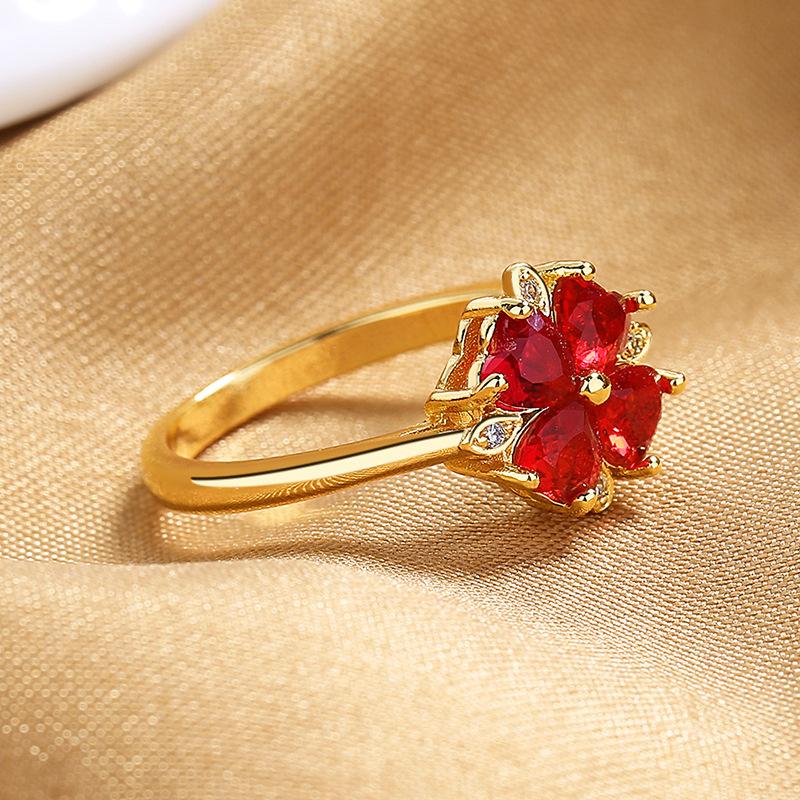 Lindon Classic Copper Alloy Zircon Ring Ladies Jewelry Wedding Promise Party Gift